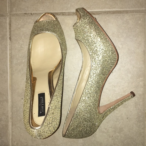 Gold Sequin 3in Heels - Picture 3 of 4